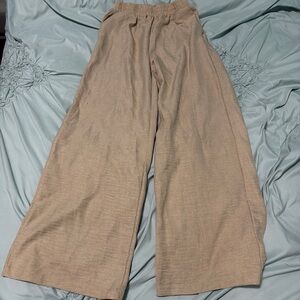 SHEIN Light Brown Wide-Leg Pants